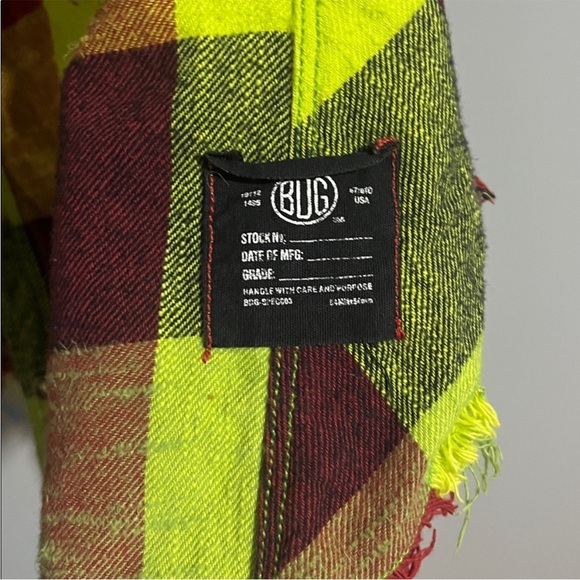 Urban Outfitters BDG Brixton rainbow flannel button down raw hem shirt - Picture 7 of 7